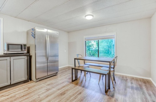 Sandy House | Serene home with large outdoor deck, beautiful forest views, firepit & gas grill