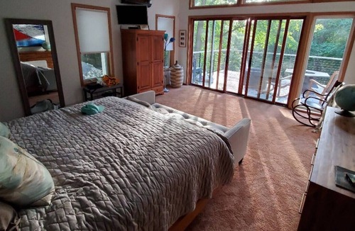 Cold Spring House | Serene wooded 15 acre property with pool and two separate guest houses in summer