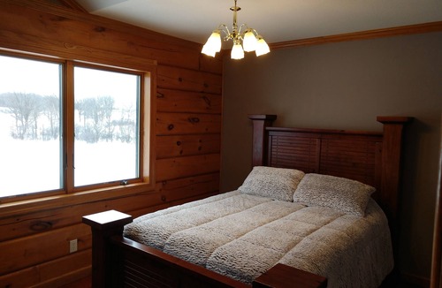 Hillman Cabin | Serenity Lodge, large luxury true log estate up north on 75 acres