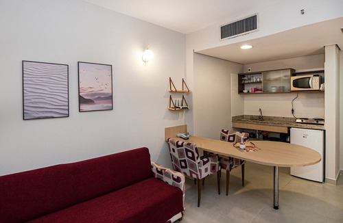 Boqueirao Apartment | SHB - Beachfront: Balcony, Pool and Sunset