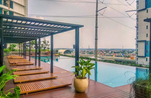 South Tambun Apartment | Simple White Designed Studio At Lrt City Bekasi Apartment