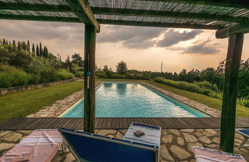 Castellina in Chianti Villa | Single-level Villa, panoramic position, AC, 6x16m private Pool, Whirlpool & Spa