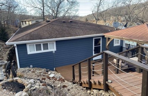 Roach House | Single level home in a gentle, quiet , deep water cove at Lake of the Ozarks .
