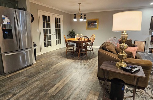 Greenville House | Sleepin' Hickory: Deep Woods Luxury, Game Room & Winding Creek View