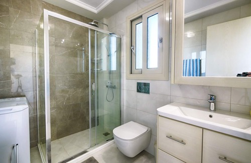 Termenades Apartment | Sofia Apartment 2 - Panoramic sea view over the entire bay of Agios Georgios Pagi