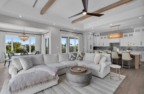 Coury House | Sophisticated 5-bedroom, elevator, 50' dock, heated pool/spa, kayaks, sleep 12