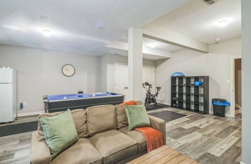 South Side House | South Side home with garage, game room, gym & deck near downtown, stadiums and Carson Street