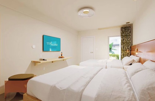 San Jacinto Hotel | Spacious 2 Queen Room Near Pleasure Pier, Pool + Rooftop Bar Access