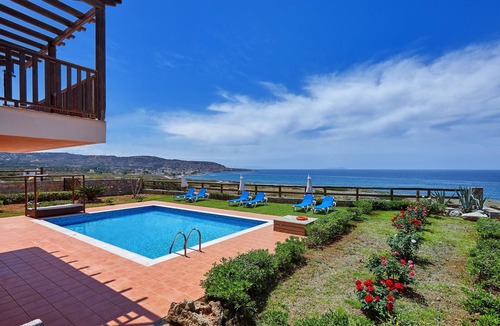 Milatos Villa | Spacious 3-Bedroom Pool Villa with sea and mountain views 47km from Heraklion(G)