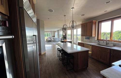 Dane County House | Spacious 5-bedroom house sleeps 14 with pool, hot tub, sauna and more!