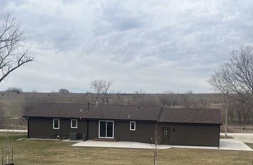 Harrison County House | Spacious and cozy 4-bedroom house in rural Iowa with inground backyard pool.