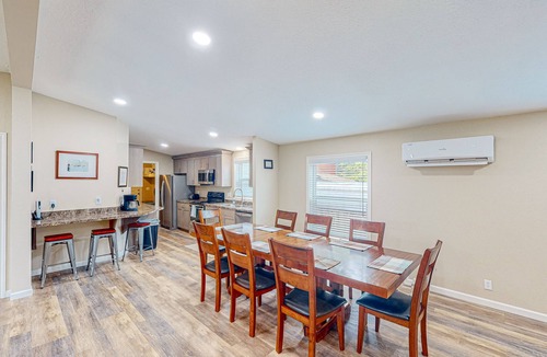 Coos Bay House | Spacious coastal property with separate living quarters, wood stove, & grill