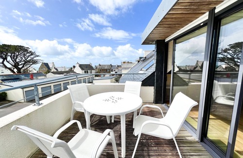 Le Conquet Apartment | Spacious duplex sea view, balcony terrace + parking space/IDEAL FAMILY