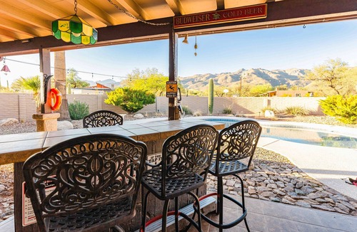 Tanque Verde House | Spacious home w/private heated pool, large yard, mountain views, work desk