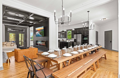 Arley House | Spacious Lakefront Estate: 2 Hot Tubs, Dock, Game Room, Sleeps 38, Tennis Court