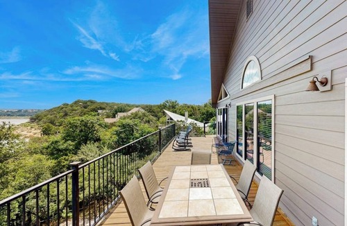 Spicewood House | Spacious lakefront hideaway with decks, grill, billiards, tennis & pool