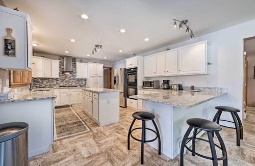Rogers City House | Spacious Lakefront Home w/ Sunroom & Bar!