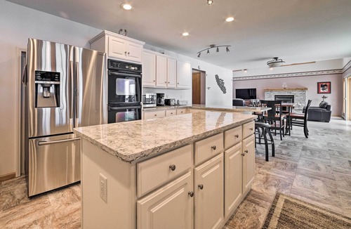 Rogers City House | Spacious Lakefront Home w/ Sunroom & Bar!