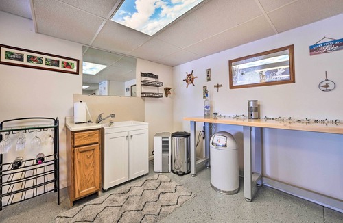 Rogers City House | Spacious Lakefront Home w/ Sunroom & Bar!