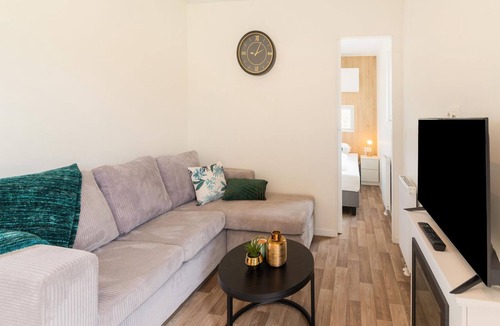 Erezee House | Spacious mobile home with terrace, near a brook