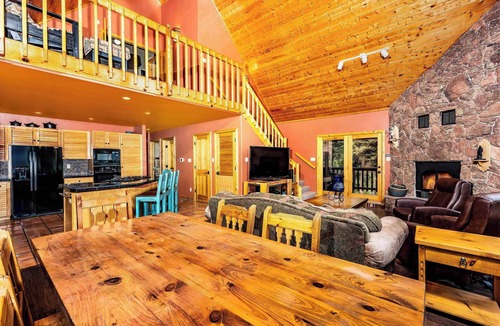 Angel Fire House | Spacious Mountain Cabin with Views, Deck, Second Living Area, New Hot Tub