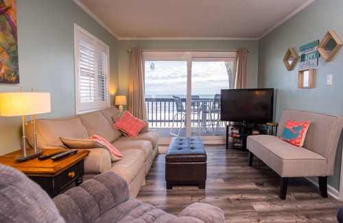 Garden City Condo | Spacious Ocean front first floor pool side Condo in Garden City Beach 3BR 3BA