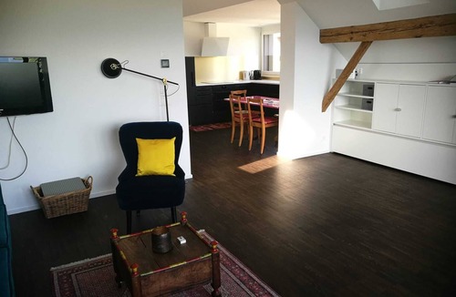 Goldiwil Apartment | Spacious penthouse with stunning mountain and lake views: Ackaert - Top of Thun