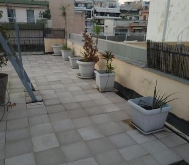 Kallithea Apartment | Spacious private rooftop studio, mountain and sea view