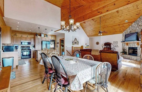 Glens of Ironduff House | Spacious & rustic mountain-view cabin with decks, Ping-Pong, foosball, fireplace