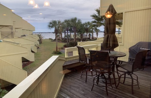 Navarre Beach House | Spacious soundside 3 story townhome, pool, tennis, golf cart, dock and boat lift
