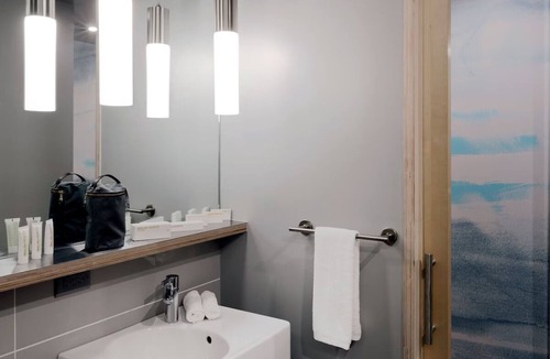 River North Art District Hotel | Spacious Suite with Stunning Market Views, Chic Decor, and Modern Amenities