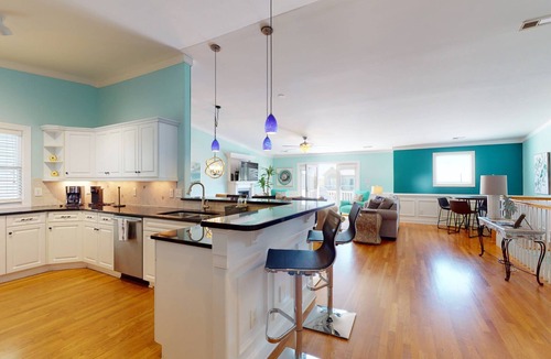 Kure Beach House | Spacious Townhome w/Ocean Views, Elevator, Dog Friendly & Steps to Beach