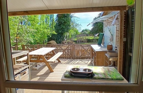 Chatillon-sur-Thouet House | Spacious Wooden Chalet with Terrace and Play Area