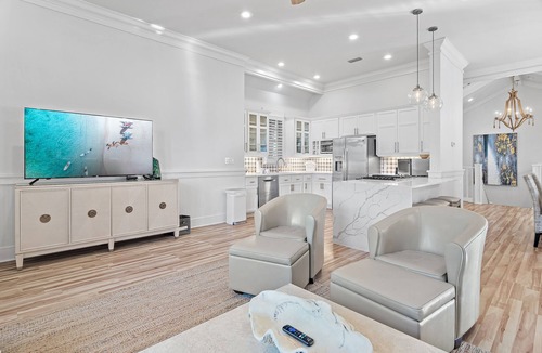 Cottage District House | Spacious WaterColor Escape with Private Pool, Bikes & Golf Cart Near Seaside