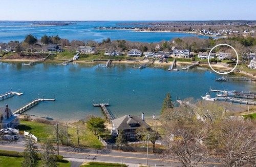 Buzzards Bay Villa | Spacious waterfront home with beach and 3 levels of living space/