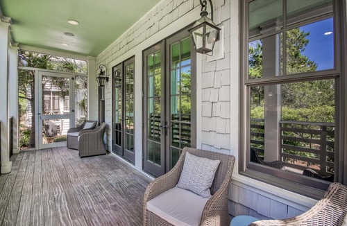 WaterSound Beach House | Spacious WaterSound Home with Golf Cart, Bikes and Private Beach Access