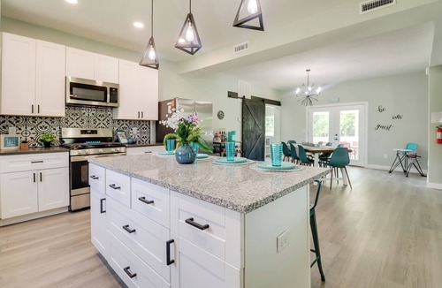 Grove House | Spacious Yard, Games & Fire Pit: Grove Home Rental