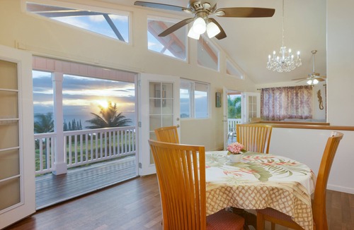 Ninole House | Spectacular two-story ocean-view home on two acres with covered lanai
