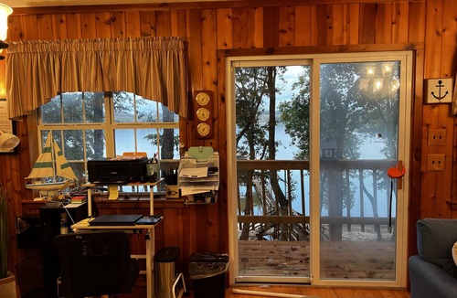 Fort Gaines House | Spectacular Upscale Romantic Charming Lakefront A-Frame Chalet with Vineyard.