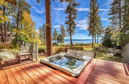 Brockway House | Spellbound Lakefront Lodge by Tahoe Getaways - 5 BR w Hot Tub, Buoy & Beach access