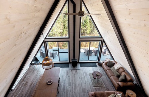 Trois-Rives Ski Chalet | Splendid Chalet A-FRAME * Breathtaking views and tranquility & SPA