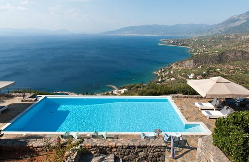 Kitries Villa | Splendid Messinia Resort Villa | Private Pool Mansion Sea View | Private Pool
