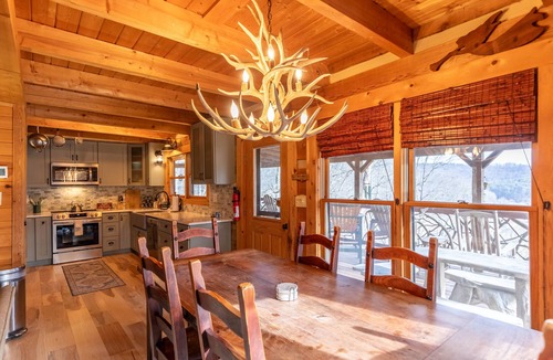 Sugar Grove Cabin | St Johns Ridge - Heart of Valle Crucis - Hot Tub- Firepit - River and Mountain Views