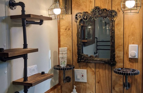 Sequim Hotel | Steampunk Train at Olympic Railway Inn - Pet Friendly