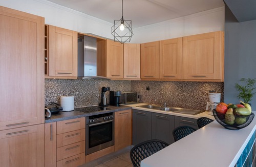 Maleme Villa | Steps from Maleme beach, walking distance to shops, private pool!
