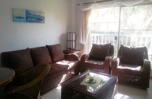 El Batey Apartment | Steps from Sandy Beach, Central 2BD Condo, Pool, Internet/Cable TV, AC, Balcony