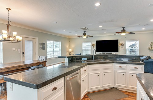 Surfside Beach Cottage | Steps to Surfside Beach: Large Group Gulf Retreat