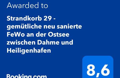 Heringsdorf Apartment | Strandkorb 29 - gemütliche neu sanierte FeWo an der Ostsee zwischen Dahme und Heiligenhafen