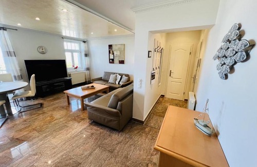 Seepromenade Apartment | Strandsicht, direkt am Strand