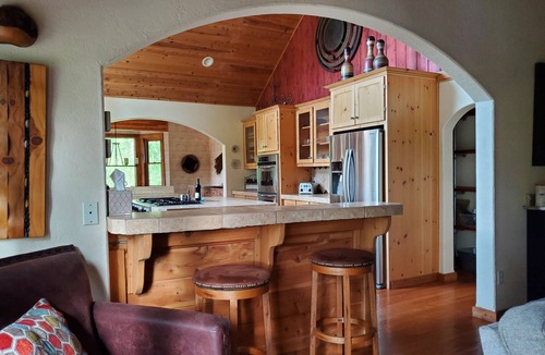 Comeback Bay House | Striking LAKEFRONT home w/hot tub, dock, highspeed WIFI & week/month discounts
